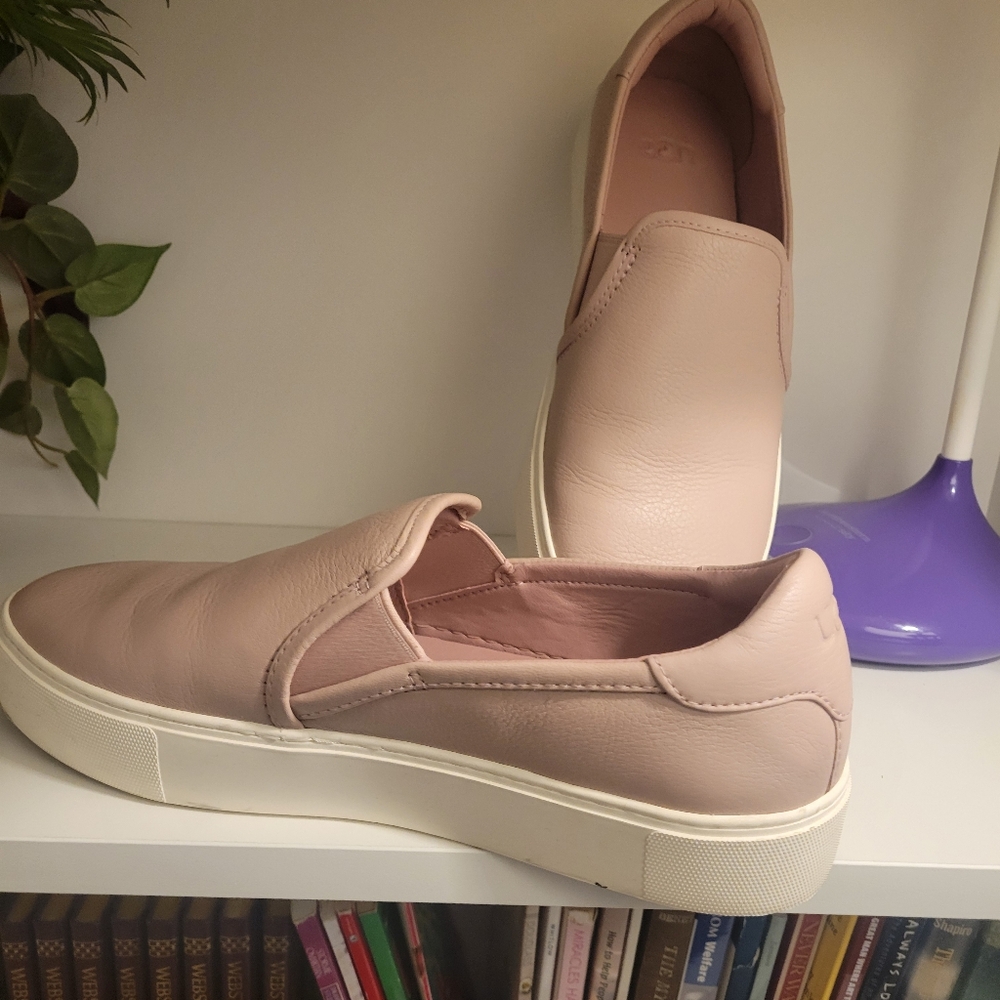 UGG Pink and White Platform Sneakers